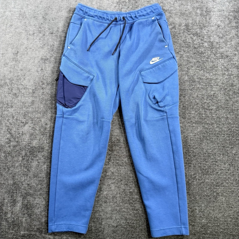 Nike Sportswear Tech Fleece Utility Pants Mens Size‎ Small Cargo Sweatpants Blue